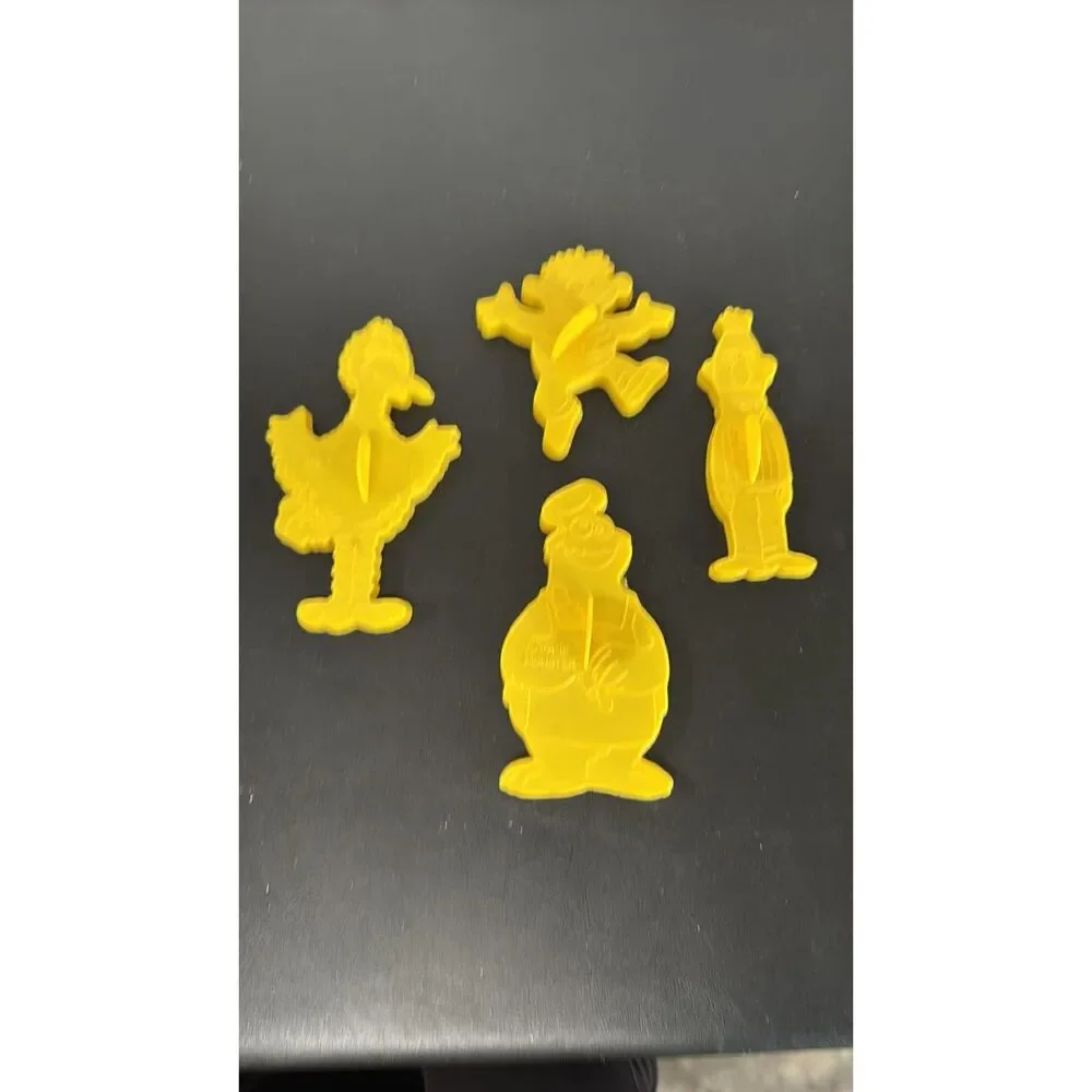 Sesame Street Cookie Cutters Big Bird Ernie Bert Cookie Monster 1977 Vintage
